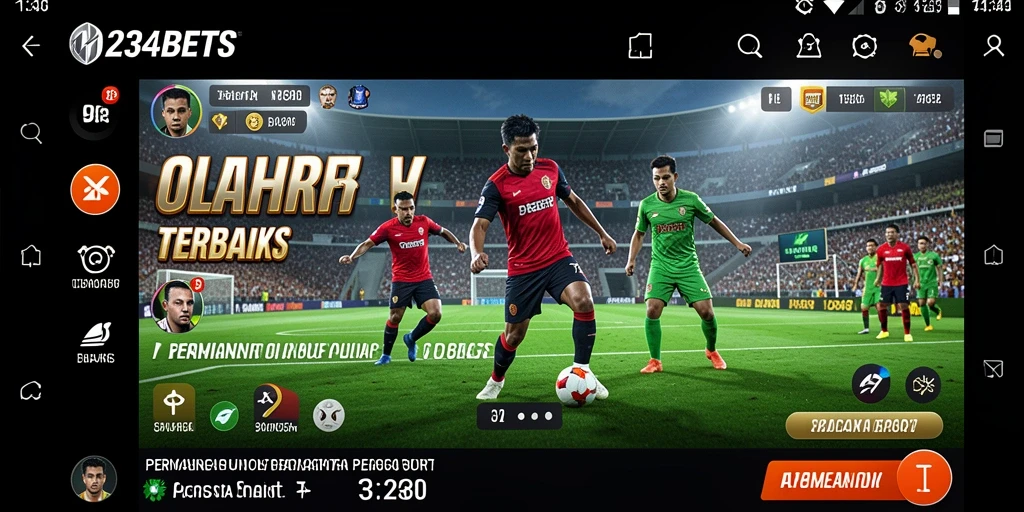 Tampilan gameplay seru dari 1234BETS dengan fitur olahraga interaktif.