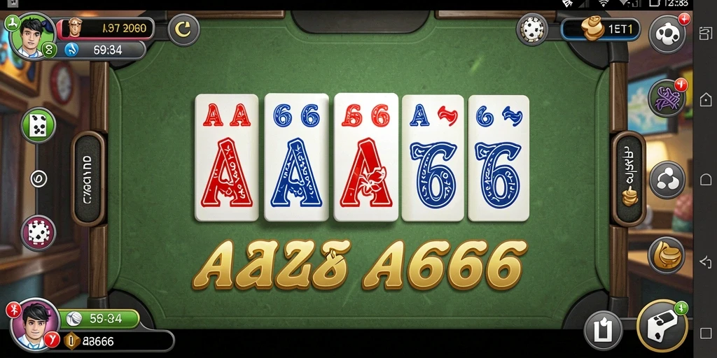 Tampilan gameplay seru dalam game Domino AA666.