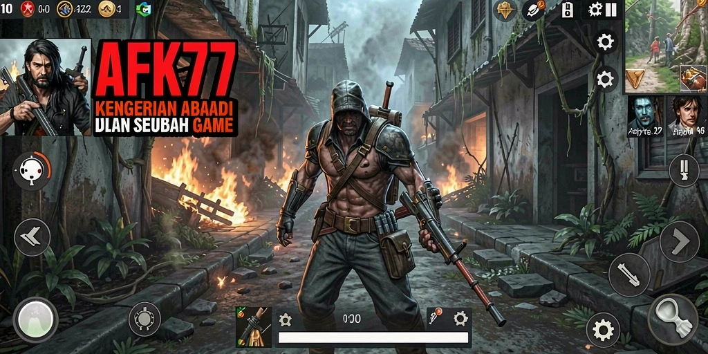 Screenshot gameplay AFK77 yang menunjukkan suasana mencekam dan menegangkan.