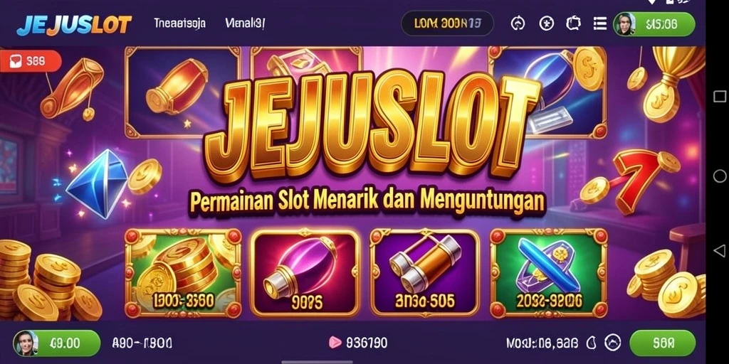 Tampilan gameplay menarik JEJUSLOT dengan berbagai tema Slot.
