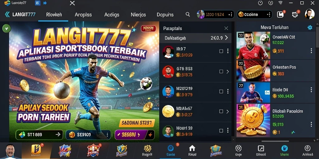Tampilan menarik dari gameplay taruhan di LANGIT777.