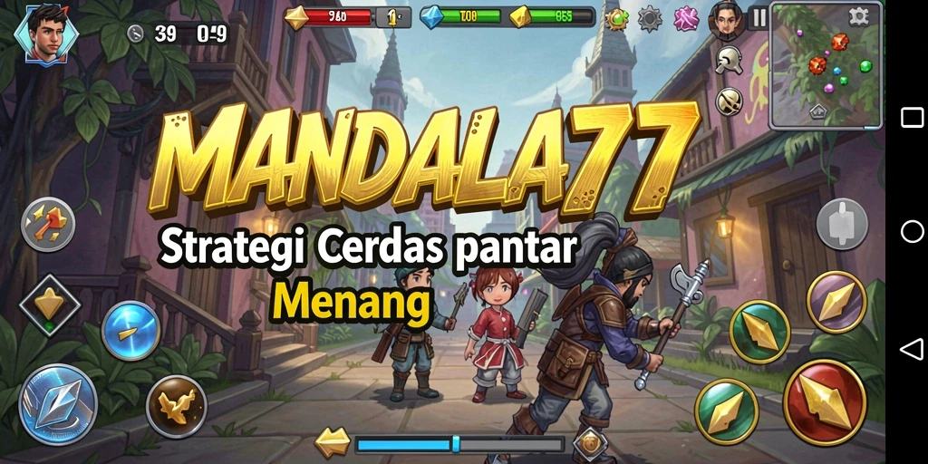 Tampilan utama MANDALA77 menampilkan pertempuran strategis yang seru.