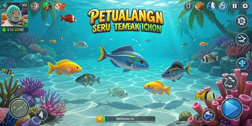 Gameplay menarik N06 saat menembak ikan di lautan.