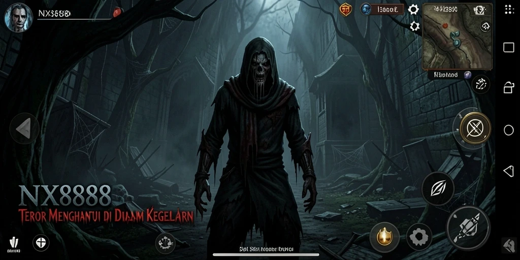 Tampak gameplay NX888 yang mencekam dan penuh ketegangan.