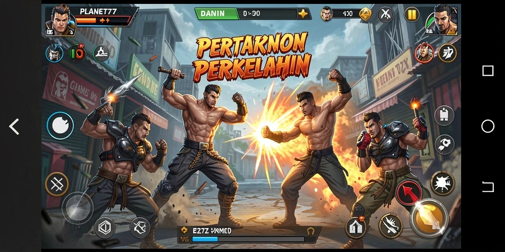 Gameplay sengit dalam pertarungan di PLANET77.