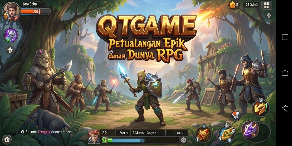 Tampilan utama gameplay RPG yang mendebarkan.