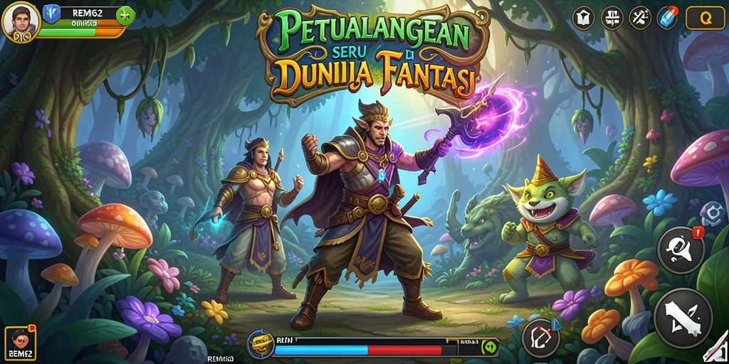 Tampilan gameplay seru dari REMI62 yang penuh petualangan.